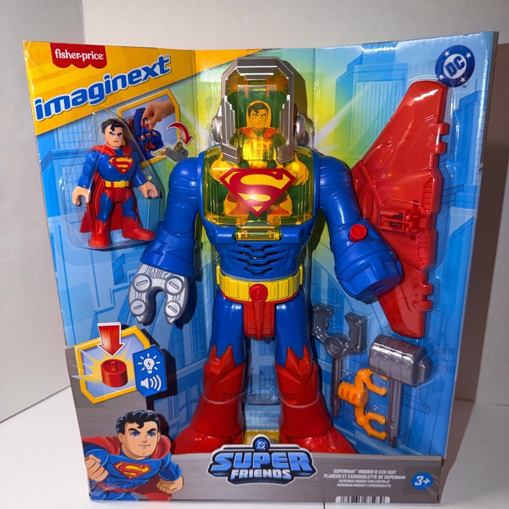Fisher-Price Imaginext Superman Blue & Red Armored Play Figure